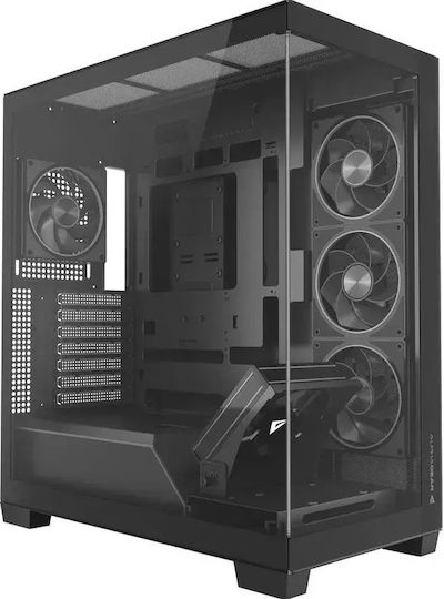Mirage Mark 3 Gaming Midi Tower Computer Case with Side Window and ARGB Lighting Black