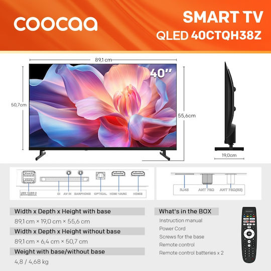 Smart-Fernseher 40" Full HD QLED HDR (2026)