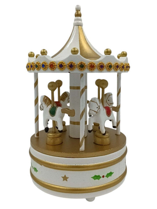 Trademarkt Christmas Decorative Carousel Red with Music 23.5x14x14cm