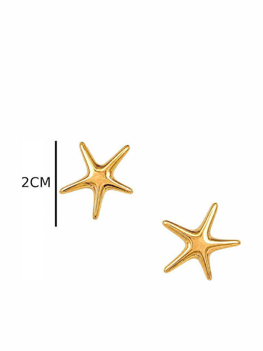 Women's Gold Starfish Steel Earrings Women's Gold Starfish Steel Earrings