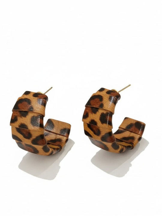 Ohrringe Creolen Dunkles Animal Print Ohrringe Creolen Dunkles Animal Print