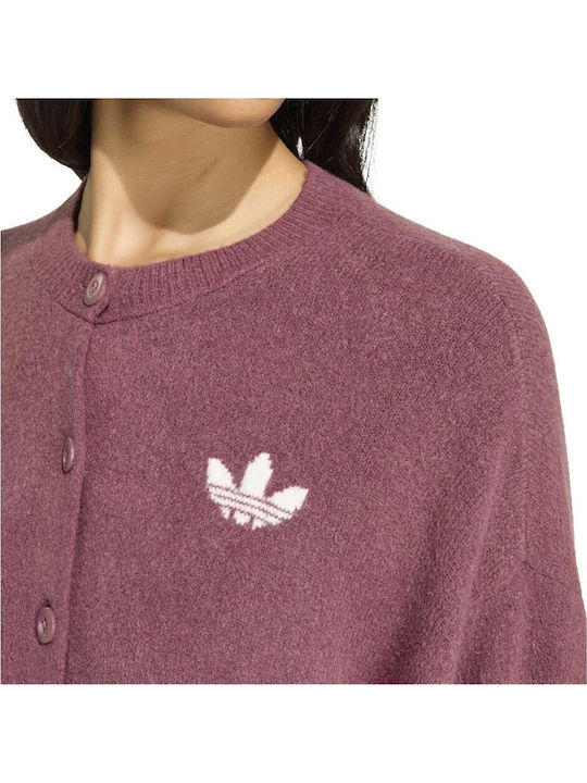 Knit Cardigan Women's Burgundy Cardigan