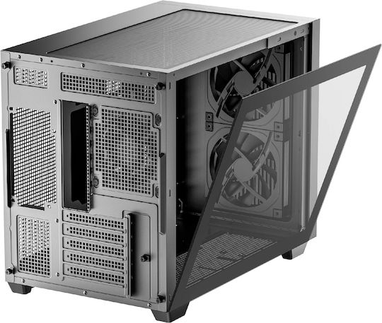 CG330 MESH 3F Gaming Micro Tower Computer Case with Side Window and ARGB Lighting Black