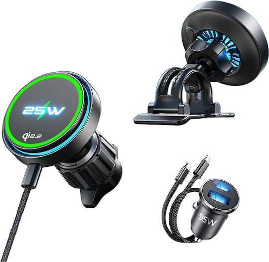 Lisen Car Holder Wireless Charger W116 Yl0225060018 Air Vent Dashboard Cooling Fan 25w Qi2.2 Black Lisen Car Holder Wireless Charger W116 Yl0225060018 Air Vent Dashboard Cooling Fan 25w Qi2.2 Black