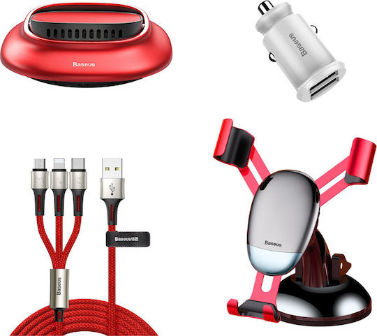 Baseus Gift Set Car Mobile Mount Red Baseus Gift Set Car Mobile Mount Red