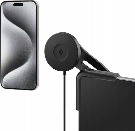Spigen Tesla Taplock MagSafe Car Mount Charger Gerätehalterung mit Kabelloser Leistung der kabellosen Ladung 15W MagSafe Schwarz Spigen Tesla Taplock MagSafe Car Mount Charger Gerätehalterung mit Kabelloser Leistung der kabellosen Ladung 15W MagSafe Schwarz