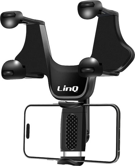 Car Stand Smartphone Rear-view Mirror Fix Rotating Linq Black Car Stand Smartphone Rear-view Mirror Fix Rotating Linq Black