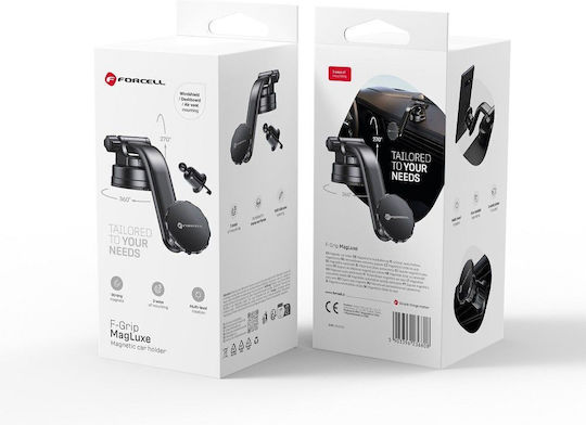 Forcell F-Grip MagLuxe Βάση Κινητού Αυτοκινήτου με Μαγνήτη Μαύρη