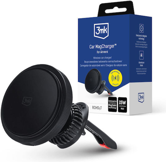 3MK Βάση Κινητού με Ασύρματη Φόρτιση 15W MagSafe Μαύρη 3MK Βάση Κινητού με Ασύρματη Φόρτιση 15W MagSafe Μαύρη