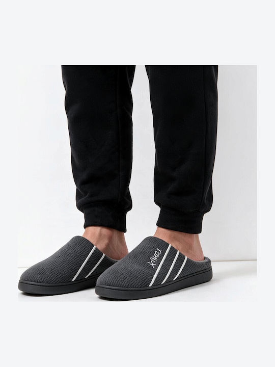 Graue Herren Hausschuhe
