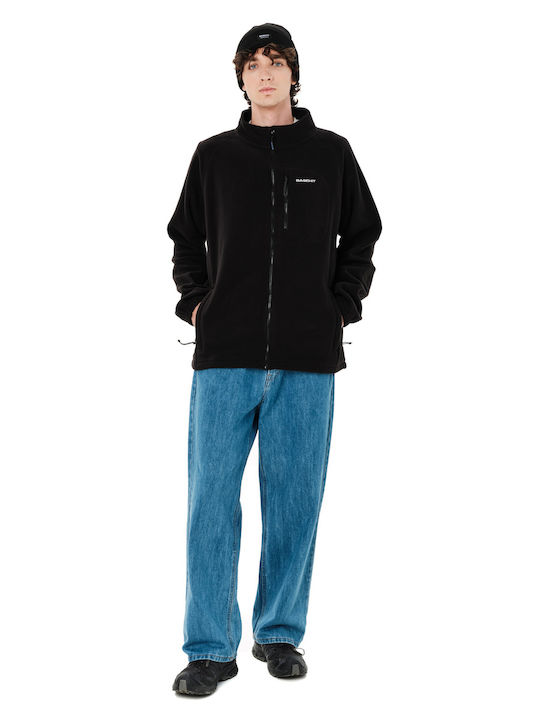 Jachetă Fleece Bărbați Neagră