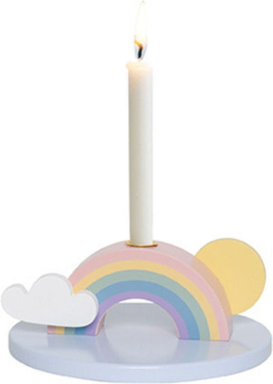 Jabadabado Ξύλινη Βάση Κεράκι Rainbow