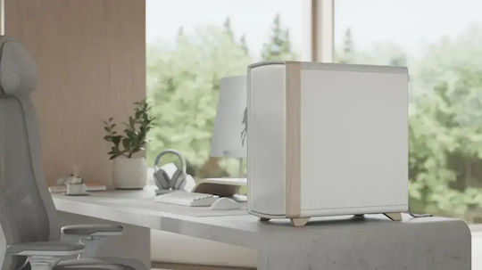Summit Midi Tower Computer Case White/Wood