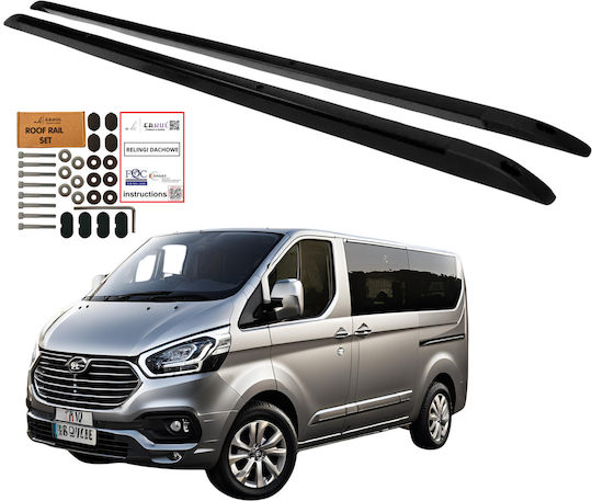 Erkul Erkul Autodachträger Aluminium für Ford Transit Custom / Tourneo Custom 2012 ohne Beine Schwarze Erkul Erkul Autodachträger Aluminium für Ford Transit Custom / Tourneo Custom 2012 ohne Beine Schwarze