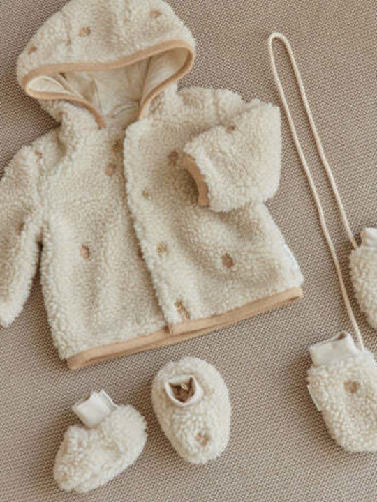 Cardigan pentru Copii cu Glugă Bej