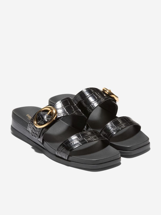 Oaklynn Leather Women's Black Sandals