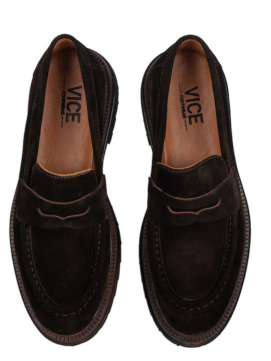 Leather Men's Loafers in Brown