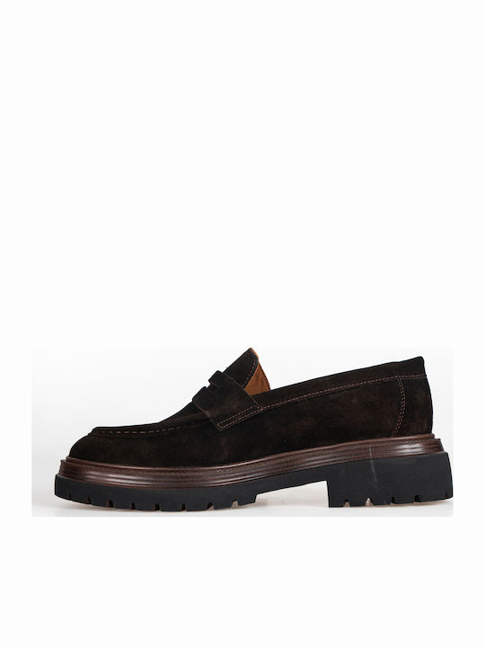 Leather Men's Loafers in Brown