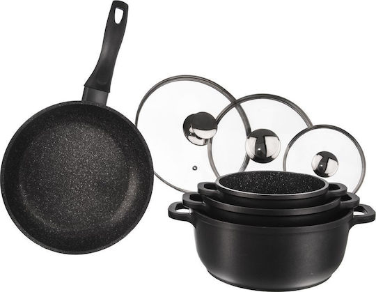 Orion 7-Piece Aluminum Pots Set with Non-Stick Coating