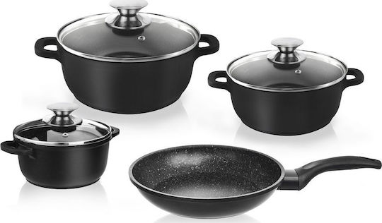 Orion 7-Piece Aluminum Pots Set with Non-Stick Coating