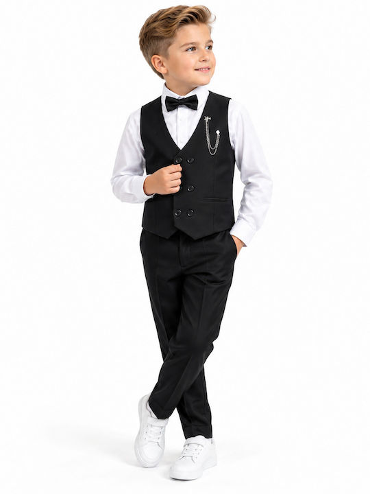 TakTakBaby Baptism Suit for Boy Black 5 Pieces