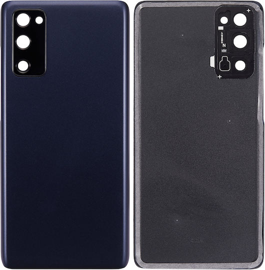 Capac Spate din Sticlă cu Lentilă pentru Cameră Samsung Galaxy S20 FE 5G Aftermarket Plus Albastru Marin Nuanța Norilor