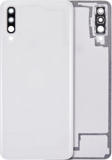 Backcover-Glas Samsung Galaxy A70 A705 2019 Aftermarket Plus Weiß