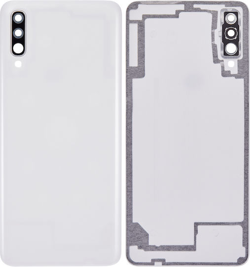 Backcover-Glas Samsung Galaxy A70 A705 2019 Aftermarket Plus Weiß