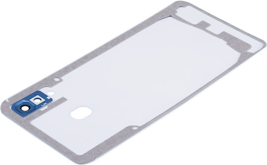 Capac Spate din Sticlă cu Lentilă pentru Cameră Samsung Galaxy A30 A305 2019 Aftermarket Plus Alb