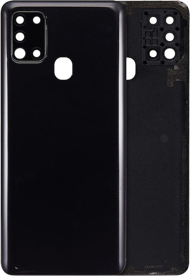 Back Cover Glass Camera Lens Samsung Galaxy A21s A217 2020 Aftermarket Plus Black