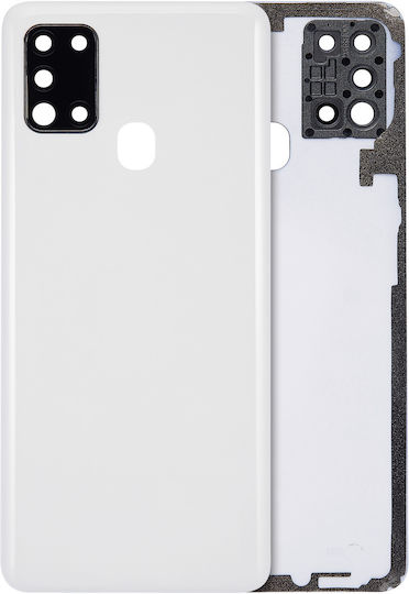 Ersatzglas Für Rückseite Und Kameralinse Samsung Galaxy A21s A217 2020 Aftermarket Plus Weiß