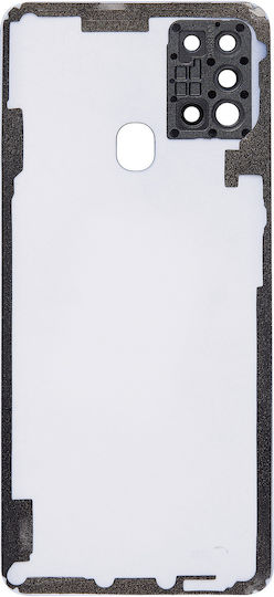 Ersatzglas Für Rückseite Und Kameralinse Samsung Galaxy A21s A217 2020 Aftermarket Plus Weiß