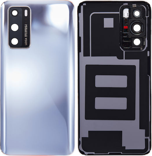 Back Cover Glass Camera Lens Huawei P40 Silver Frost