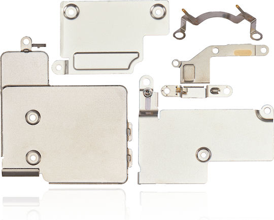 Kleine Metallhalterung auf dem Motherboard des iPhone 13