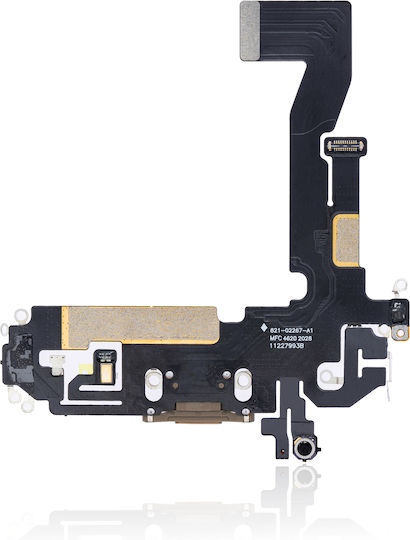 Лентов кабел за порт за зареждане за iPhone 12 Pro, Aftermarket Plus, Златист