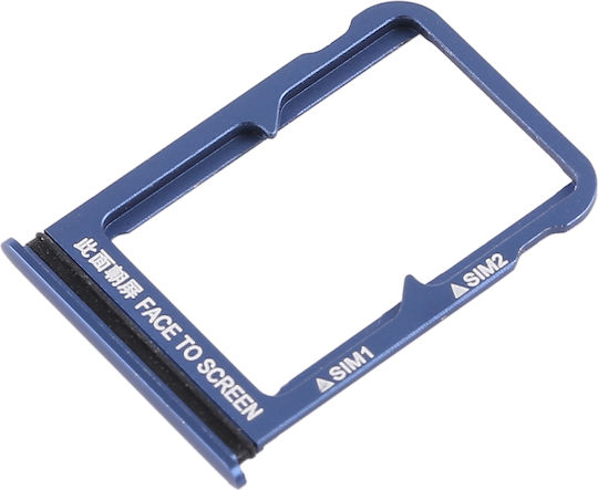 Dual Sim Card Tray Xiaomi Mi 8 Blue