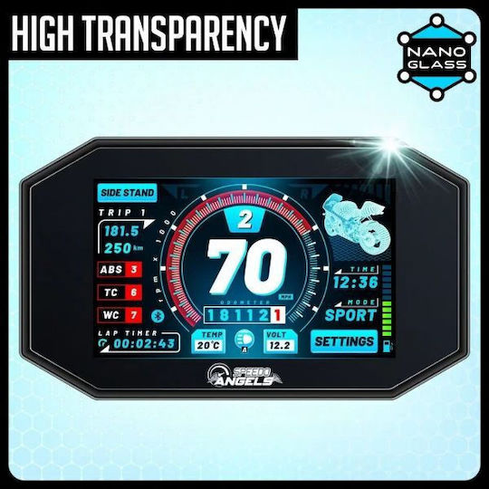 Speedo Angels Nano Glass протектор за дисплея на приборите Honda CB125R CB500R CB650R CBR650R Hornet 500/Hornet 1000/NX500 2024 г