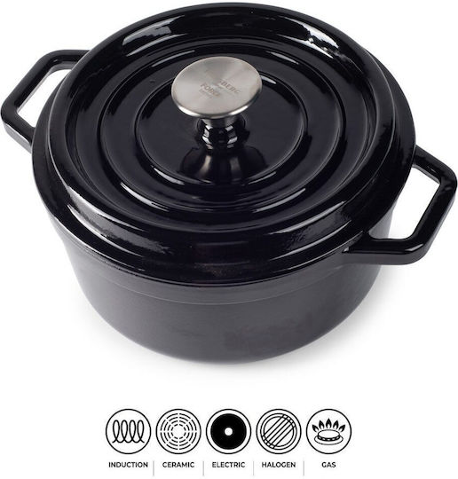 Hausberg Round Cast Iron Dutch Oven 24cm 4.3lt