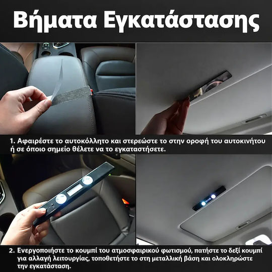 Smart Ασύρματος Φωτισμός Αυτοκινήτου D88-s Led Τηλεχειριστήριο & Usb Jn-3483-133