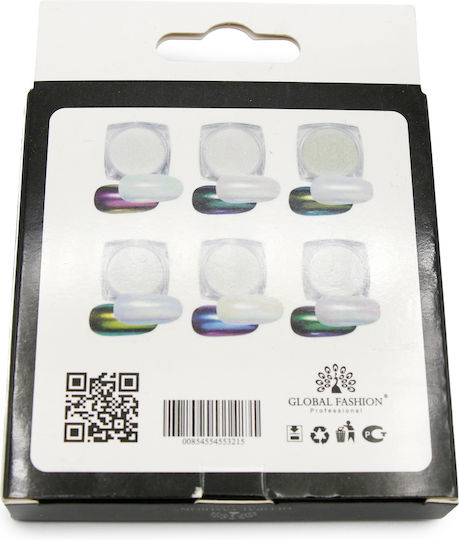 Global Fashion Nageldesign-Dekoration 6 Stück Weiß