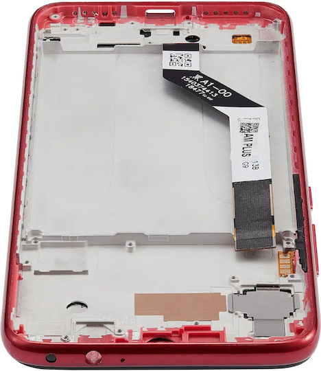 LCD-Baugruppe mit Rahmen Xiaomi Redmi Note 7 7 Pro Aftermarket Plus Nebelrot