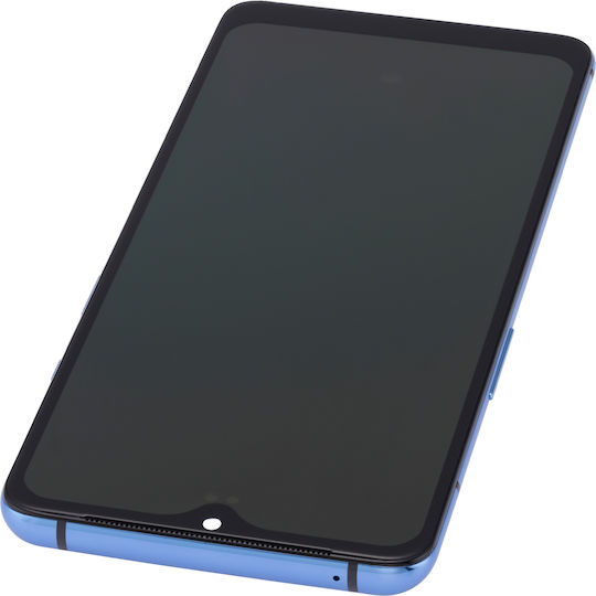 OLED-Displayeinheit mit Rahmen für OnePlus 7T, Aftermarket Plus, Glacier Blue