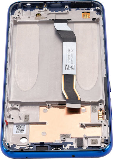 LCD-Baugruppe mit Rahmen für Xiaomi Redmi Note 8 Redmi Note 8 2021 Aftermarket Plus Neptune Blue