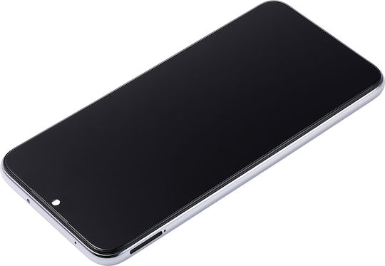 LCD Модул с рамка Xiaomi Redmi Note 8 Redmi Note 8 2021 Aftermarket Plus Лунно бял