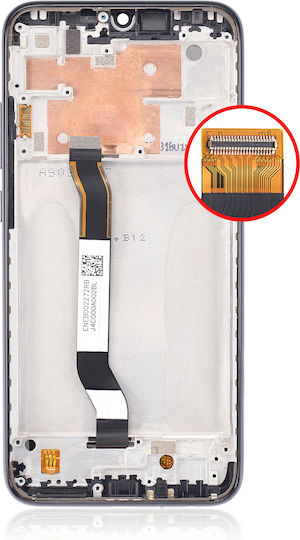 LCD-Baugruppe mit Rahmen für Xiaomi Redmi Note 8 Redmi Note 8 2021 Aftermarket Plus Space Black