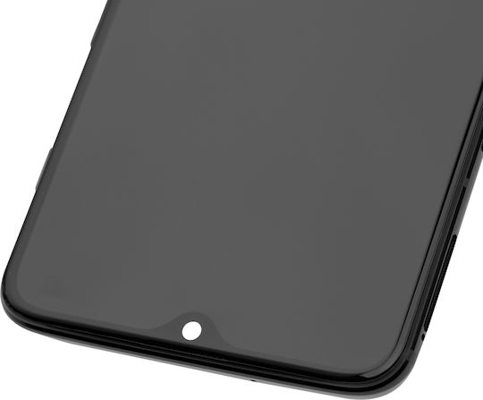 OLED Displayeinheit mit Rahmen OnePlus 6T A6010 A6013 Aftermarket Plus Mitternachtsschwarz
