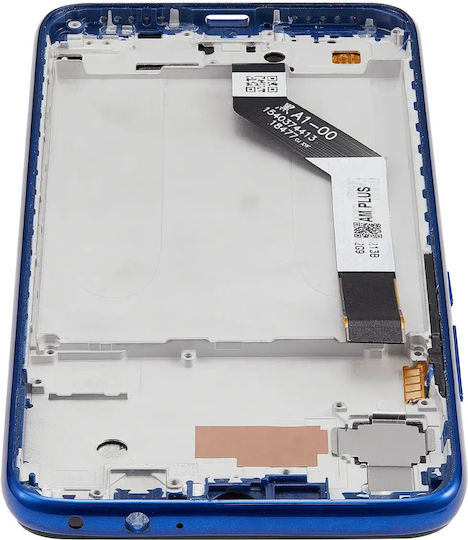 LCD-Baugruppe mit Rahmen für Xiaomi Redmi Note 7 7 Pro Aftermarket Plus Neptune Blue