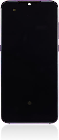 OLED-Baugruppe mit Rahmen für Xiaomi Mi 9 Aftermarket Plus Lavendelviolett