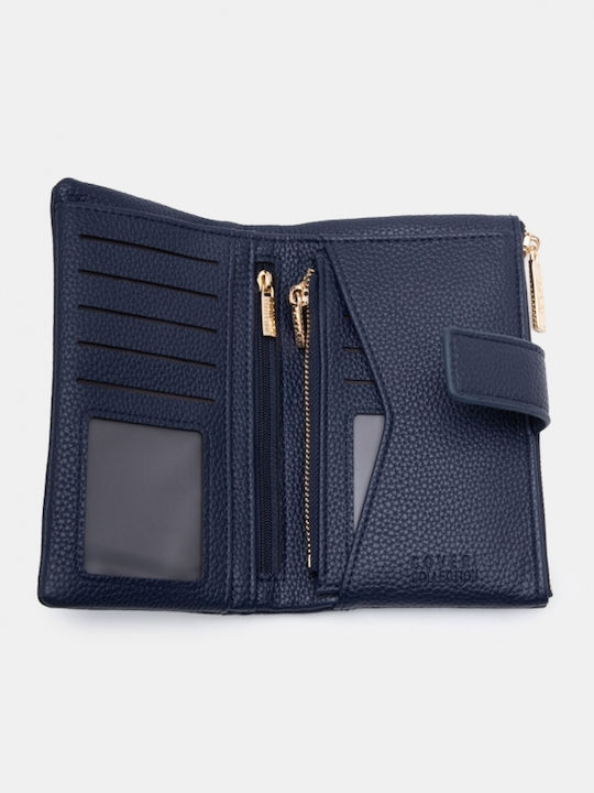 Large Women's Card Wallet Navy Blue