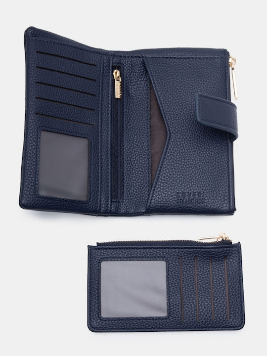 Large Women's Card Wallet Navy Blue
